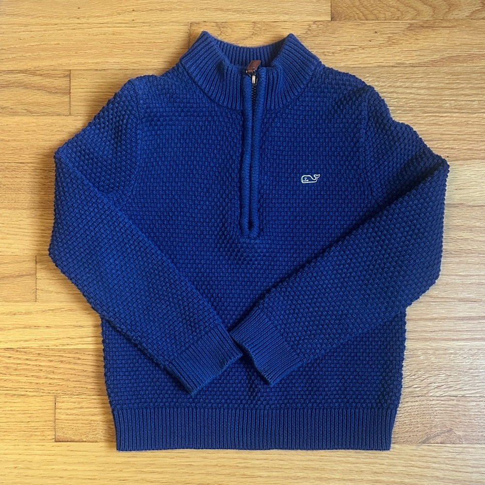 Vineyard Vines Kids' Blue Half-Zip Sweater